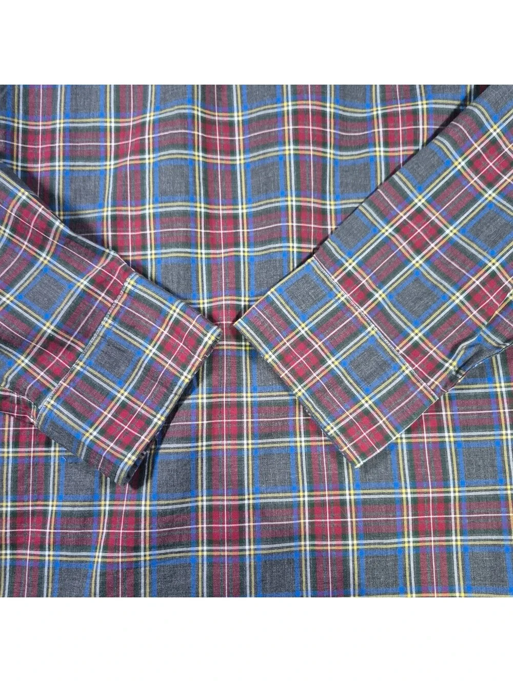 NWT J. Crew Heathered Cotton Long Sleeve Shirt Sz XL Plaid Button Collar
